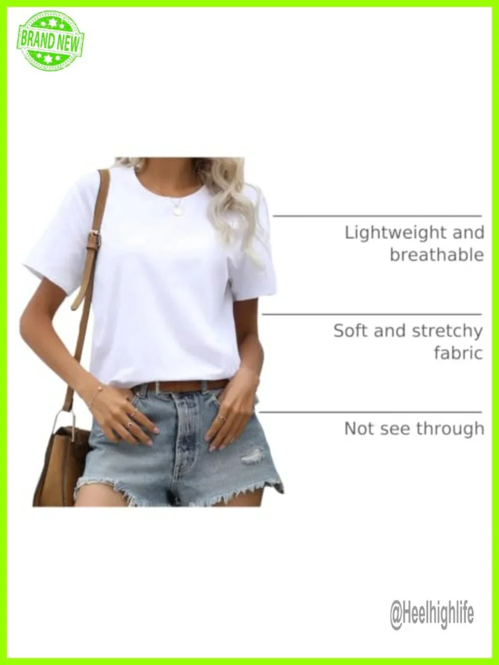 Women's Loose Fit Short Sleeve Crewneck Cotton Blend T-Shirt Casual Basic Top